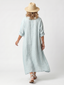 Kassiani | Ornate Panel Embroidered Oversized Pocket Midi Dress