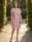 Makena | Poised Dot Line Knee Length Dress