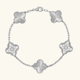 CLOVER | Silver Guilloché Bracelet Prestige